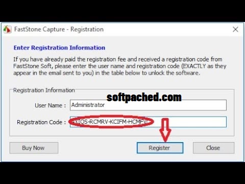 faststone capture 9.4 registration code