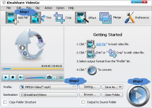 iDealshare VideoGo 7.1.1.7235 Crack Plus Serial Key Download